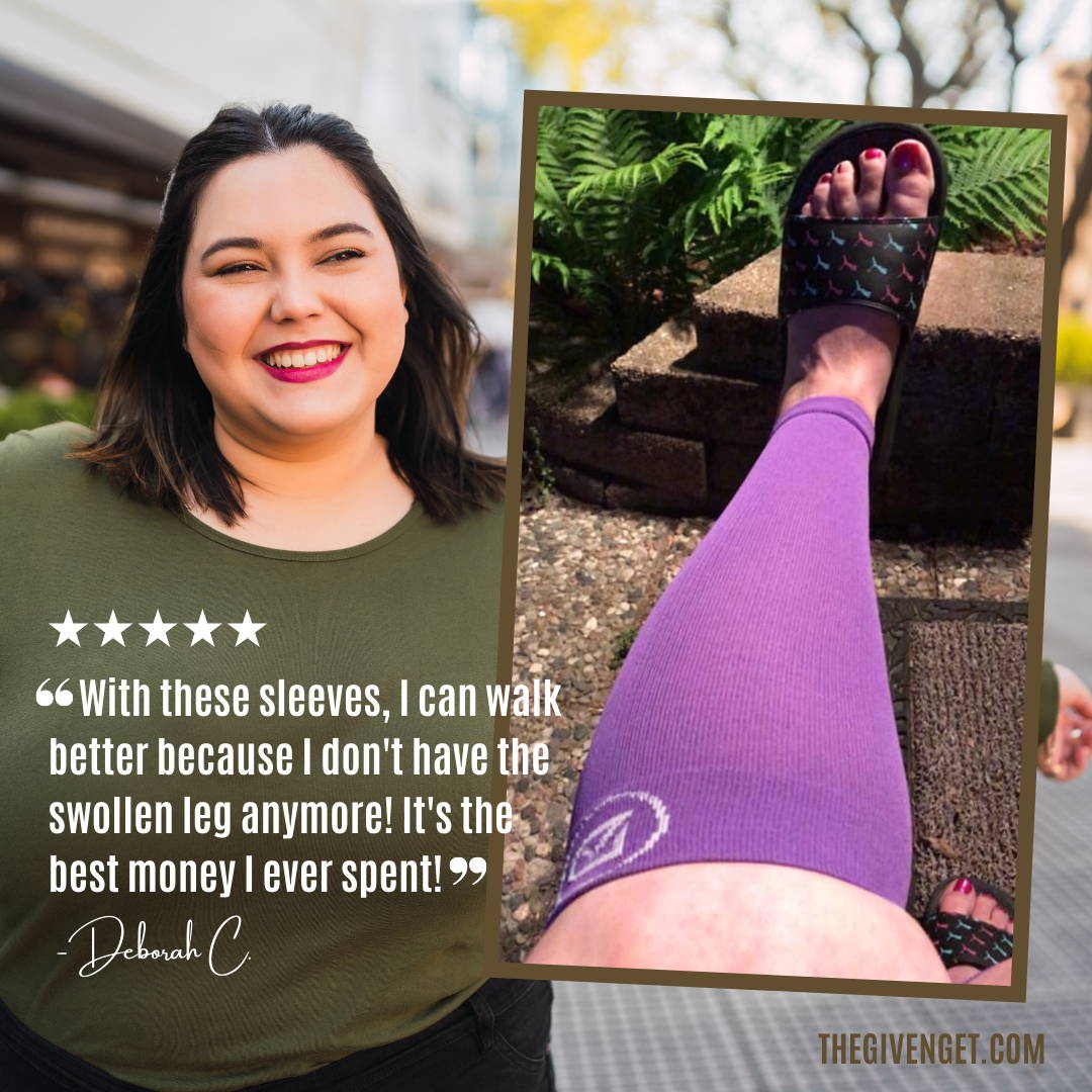 WIDE Calf Compression Sleeves 2030 mmHg Plus Size by Dominion Active